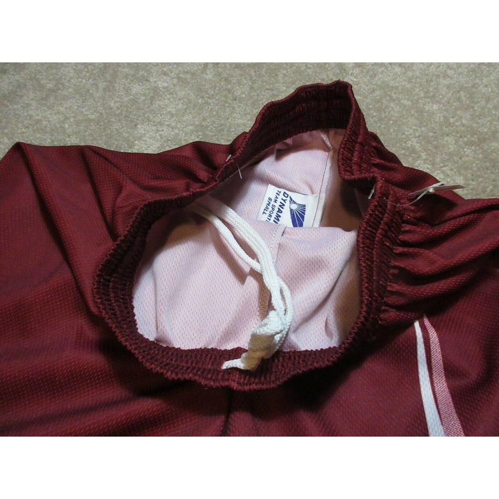 New Vintage Dynamic Team Sports Adult Mens Maroon Small S Polyester Shorts 90s View 6